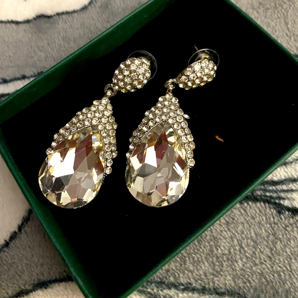 Sterling silver crystal earrings